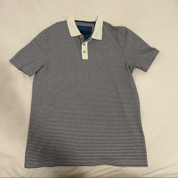 Ted Baker Checkered Polo size 4 mens - Picture 2 of 5